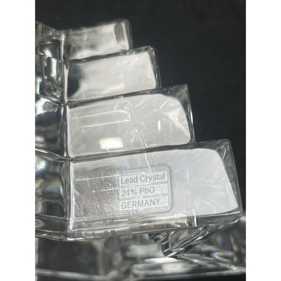 Vintage WMF Germany Lead Crystal Star Shaped Tapered Candle Holder MCM Deco (2) - Picture 7 of 7